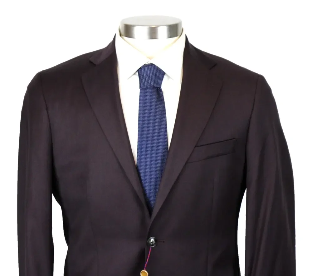 Robert Graham Reno Suit Jacket 42 L Mens Modern Fit Burgundy Wool 2 Button NWT
